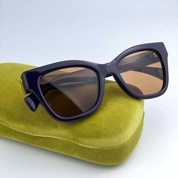 NEW Gucci GG1133S 002 Violet Brown Cat Eye Women Sunglasses - Picture 7 of 12